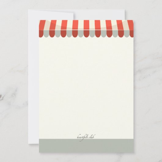 Einladung zur Candy Bar Birthday Party (Rückseite)