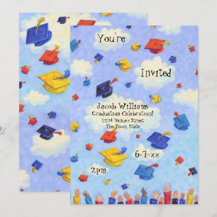 Einladung zur "Cap Toss Graduation Party"