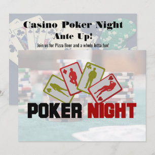 Einladung zur Casino-Poker-Night-Party