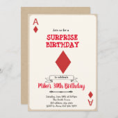 Einladung zur Casino-Spielkarte (Vorne/Hinten)