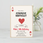 Einladung zur Casino-Spielkarte (Stehend Vorderseite)