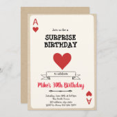 Einladung zur Casino-Spielkarte (Vorne/Hinten)