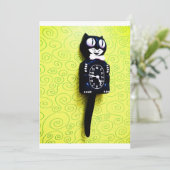 Einladung zur Cat Clock Clock-Uhr im antiken Kit (Stehend Vorderseite)