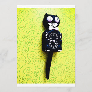 Einladung zur Cat Clock Clock-Uhr im antiken Kit
