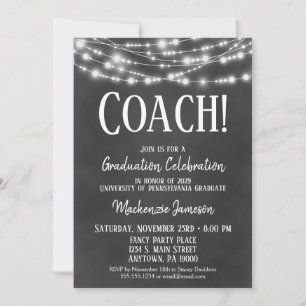 Einladung zur Chalkboard Coach Graduation Party