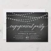 Einladung zur Chalkboard Garland Engagement (Vorderseite)