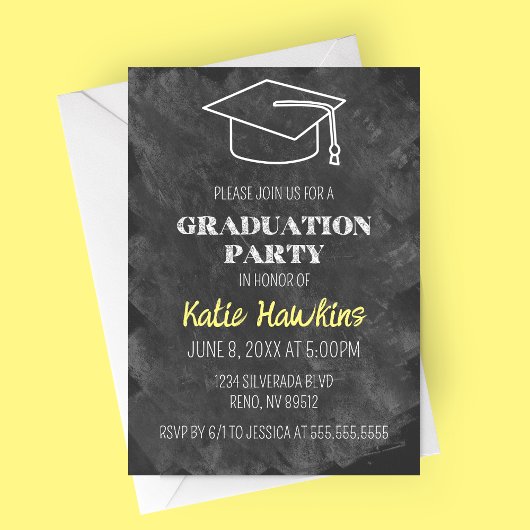Einladung zur Chalkboard Graduation Party