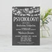 Einladung zur Chalkboard Psychology Graduation Par (Stehend Vorderseite)