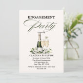 Einladung zur Champagner-Engagement-Partei (Stehend Vorderseite)