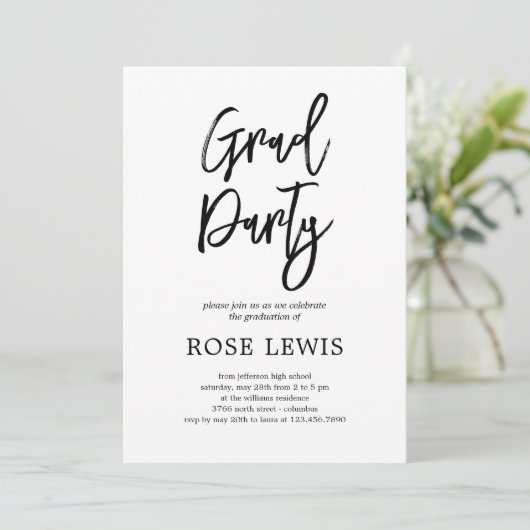 Einladung zur Charm-Graduierungsparty (Stehend Vorderseite)