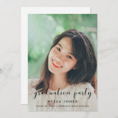 Einladung zur Chic Foto Graduierungsparty (Vorne/Hinten)