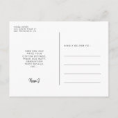 Einladung zur Chic Foto Graduierungsparty Postkarte (Rückseite)