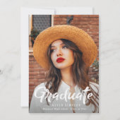 Einladung zur Chic Script-Overlay-Graduierungspart (Vorderseite)