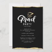 Einladung zur Chic Script-Overlay-Graduierungspart (Rückseite)
