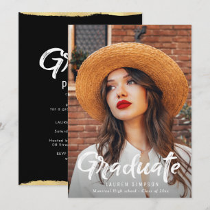 Einladung zur Chic Script-Overlay-Graduierungspart