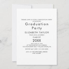 Einladung zur Chic Typografy Graduation Party