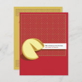 Einladung zur chinesischen Probe für Glückskekse (Vorne/Hinten)