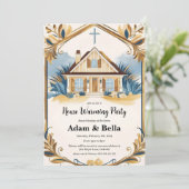 Einladung zur christlichen Haushaltserwärmung (Stehend Vorderseite)