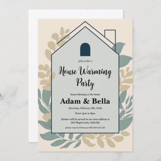 Einladung zur christlichen Haushaltserwärmung (Vorne/Hinten)