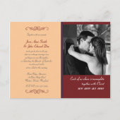 Einladung zur christlichen Hochzeit in Gelb und Ro (Vorderseite)