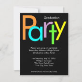 Einladung zur Chunky Block Colors Graduation Party (Vorderseite)