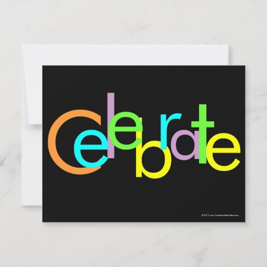 Einladung zur Chunky Block Colors Graduation Party (Rückseite)