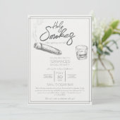 Einladung zur Cigar Bachelor Party (Stehend Vorderseite)