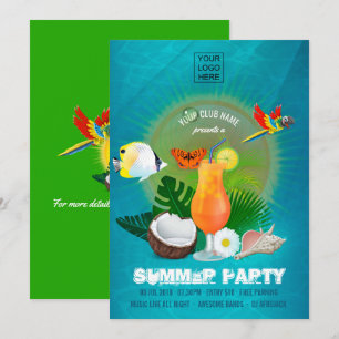 Einladung zur Club-/Firmen-Sommer-Cocktailparty