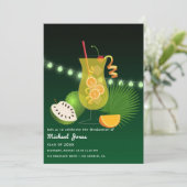 Einladung zur Cocktail Graduation Party (Stehend Vorderseite)