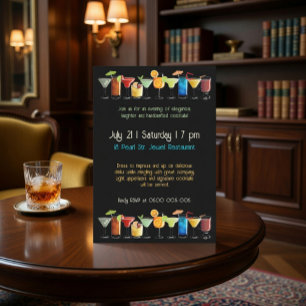 Einladung zur Cocktailparty zum Anpassen