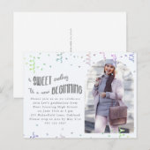 Einladung zur Colorful Confetti Graduation Party (Vorne/Hinten)