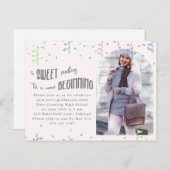 Einladung zur Colorful Confetti Graduation Party (Vorne/Hinten)