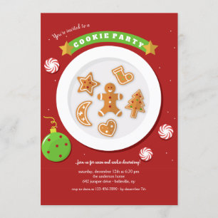 Einladung zur Cookie-Party an den Feiertagen