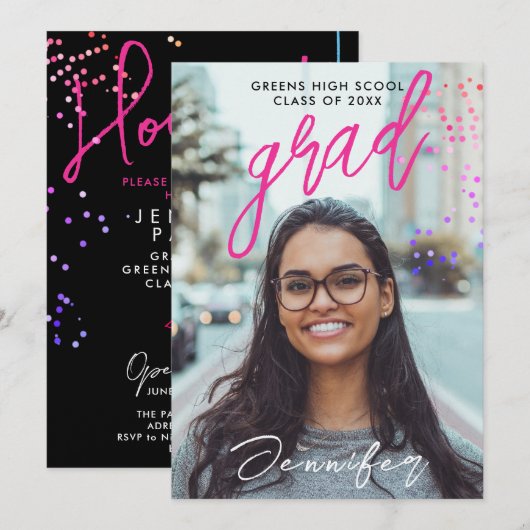 Einladung zur coolen Schwarzen Schule (Vorne/Hinten)