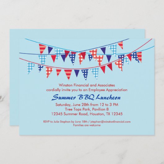 Einladung zur Corporate Summer GRILLEN (Vorne/Hinten)