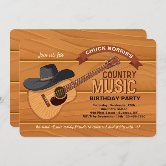 Einladung zur Country Music (Vorne/Hinten)