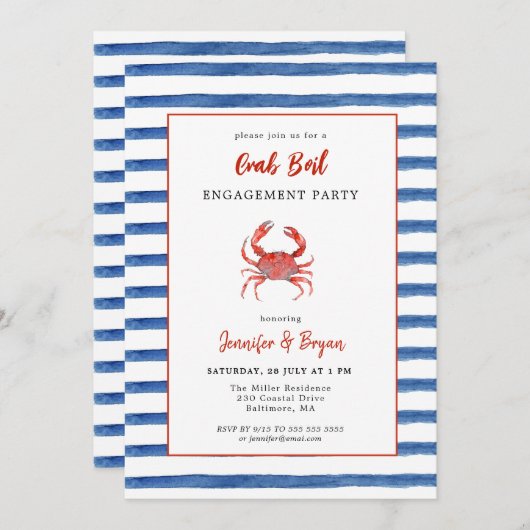 Einladung zur Crab Boil-Gruppe (Vorne/Hinten)