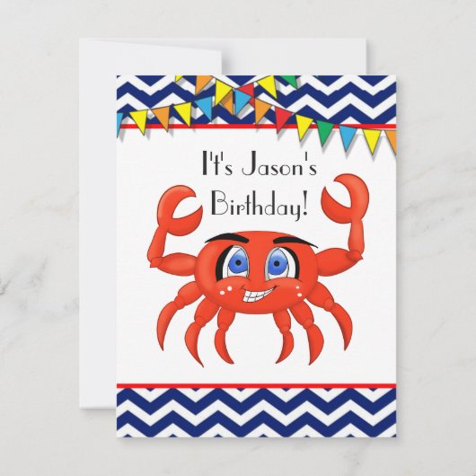 Einladung zur Crab-Illustration (Rückseite)