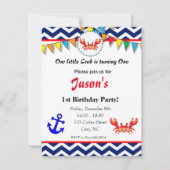 Einladung zur Crab-Illustration (Vorderseite)