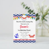 Einladung zur Crab-Illustration (Stehend Vorderseite)