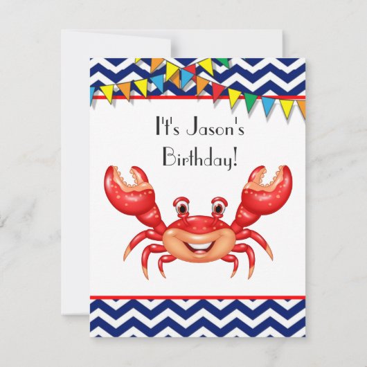 Einladung zur Crab-Illustration (Rückseite)