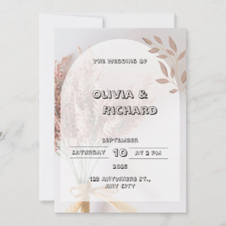 Einladung zur Cream Aesthetic Wedding