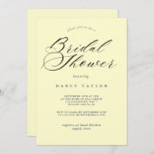 Einladung zur cremefarbenen Brautdusche (Vorne/Hinten)