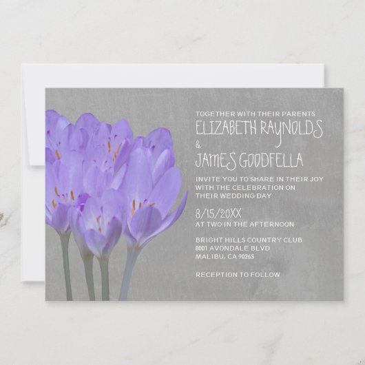 Einladung zur Crocus Hochzeit (Vorderseite)