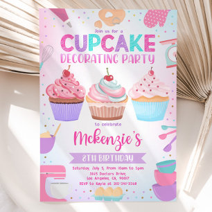 Einladung zur Cupcake-Dekorationsparty, editierbar
