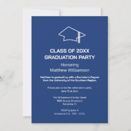 Einladung zur Dark Blue Graduation Party