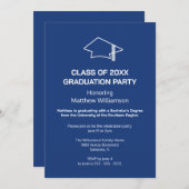 Einladung zur Dark Blue Graduation Party (Vorne/Hinten)