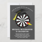 Einladung zur Dart Board Graduation Party (Vorderseite)