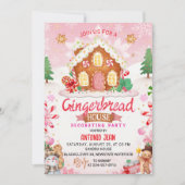 Einladung zur Dekorationsparty für das Lebkuchenhä (Vorderseite)