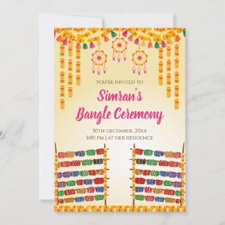 Einladung zur Digital Bangle Zeremonie & Choora Ei